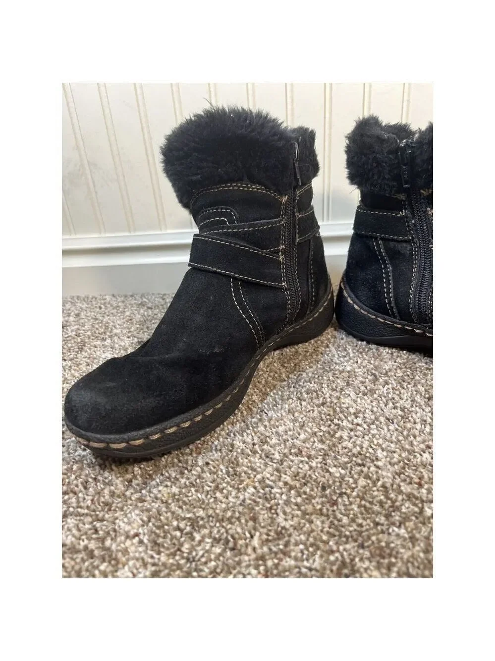 Baretraps Eryn Womens Size 6 Black Regular Suede Winter Boots